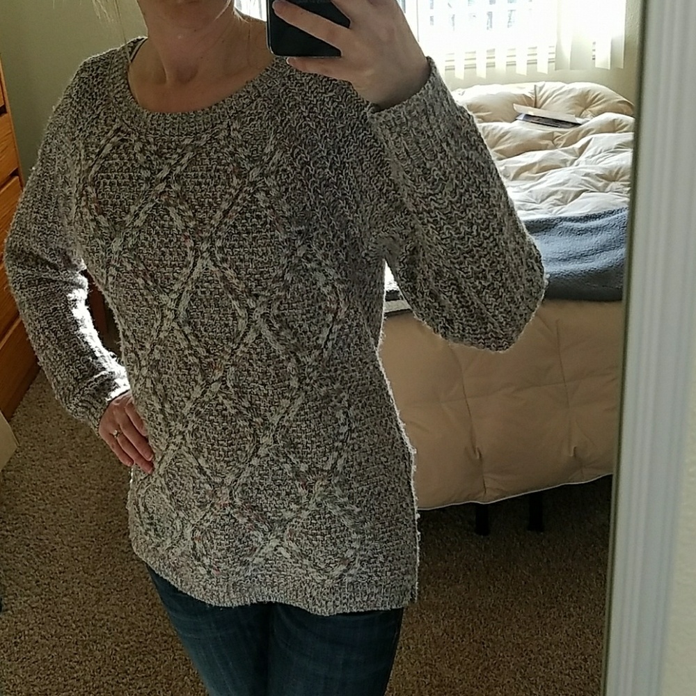 Women's knitted multi color sweater